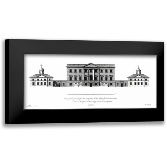 Campbell, Colin 14x8 Black Modern Framed Museum Art Print Titled - Elevation, Kertlington Park