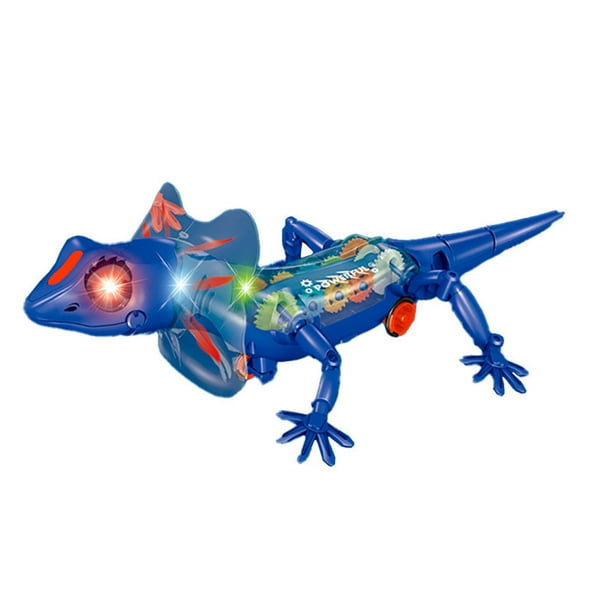 Juguetes Para Niño Juguete de lagarto con sonido y luz, modelo de reptil con engranaje interno transparente, música y luz intermitente, ideal para niños y niñas. Juguetes Para Bebe 1 Año