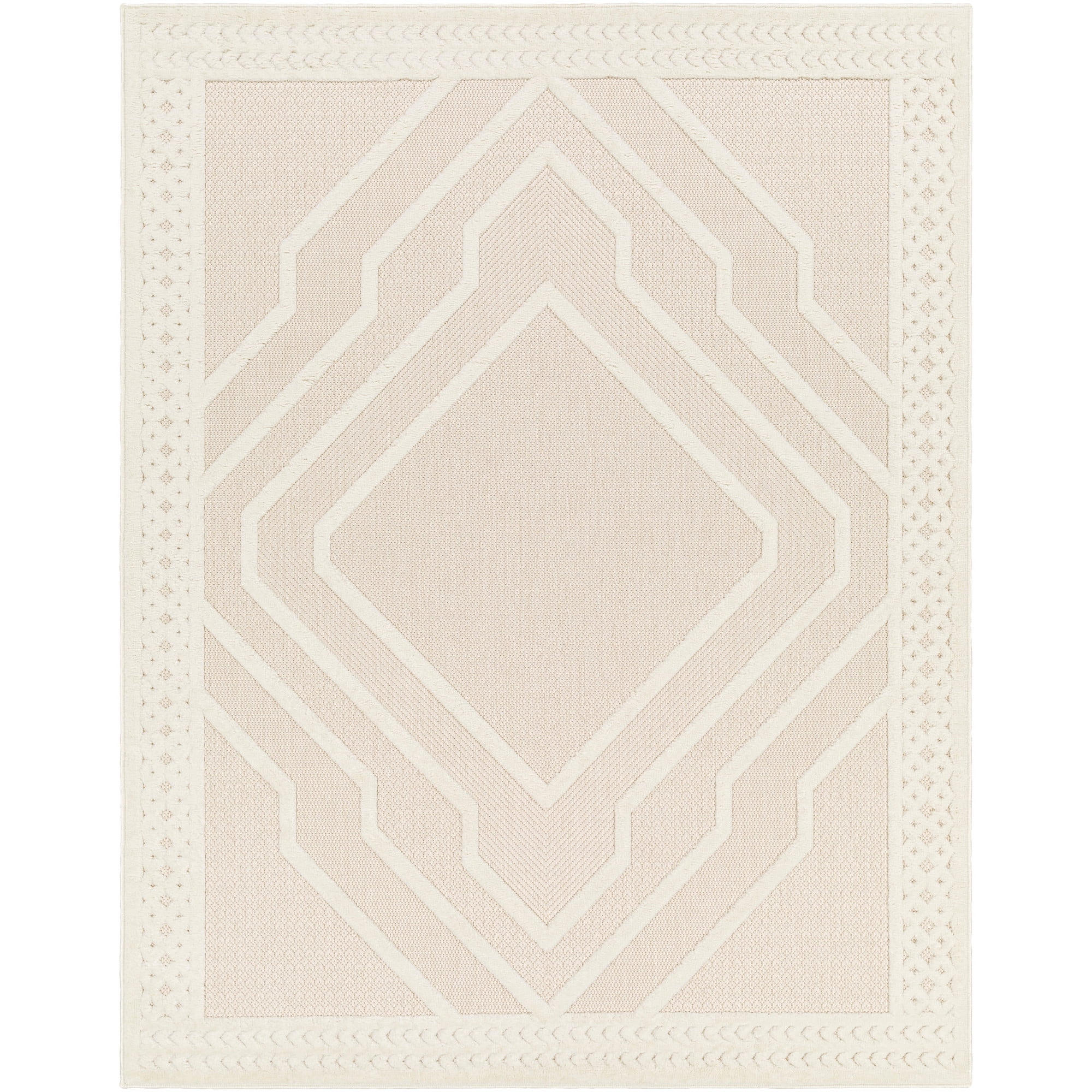 San diego Cream 7' x 9' Indoor/Outdoor Area Rug