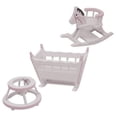 thumbnail image 3 of BRIGHTFUFU 1 Set Miniatura Niños Muebles Muebles de madera Crading Rocking Horse Set, 3 of 7