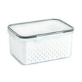 thumbnail image 1 of Contenedores de Almacenamiento de frutas para nunca, Caja de Cesta de Almacenamiento de Dreneze Transparente Con Colador extra, Organizador de Refrigerador para El Hogar,, 1 of 8