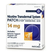 Habitrol Nicotine Transdermal System Stop Smoking Aid Patch, Step 2, 14 mg 14 ea (Pack of 2)