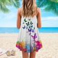 thumbnail image 4 of Elegantes vestidos de mujer Verano Impresión Casual Con cuello en V Sin mangas Mini vestido de vacaciones OAVQHLG3B Store lin121212, 4 of 5