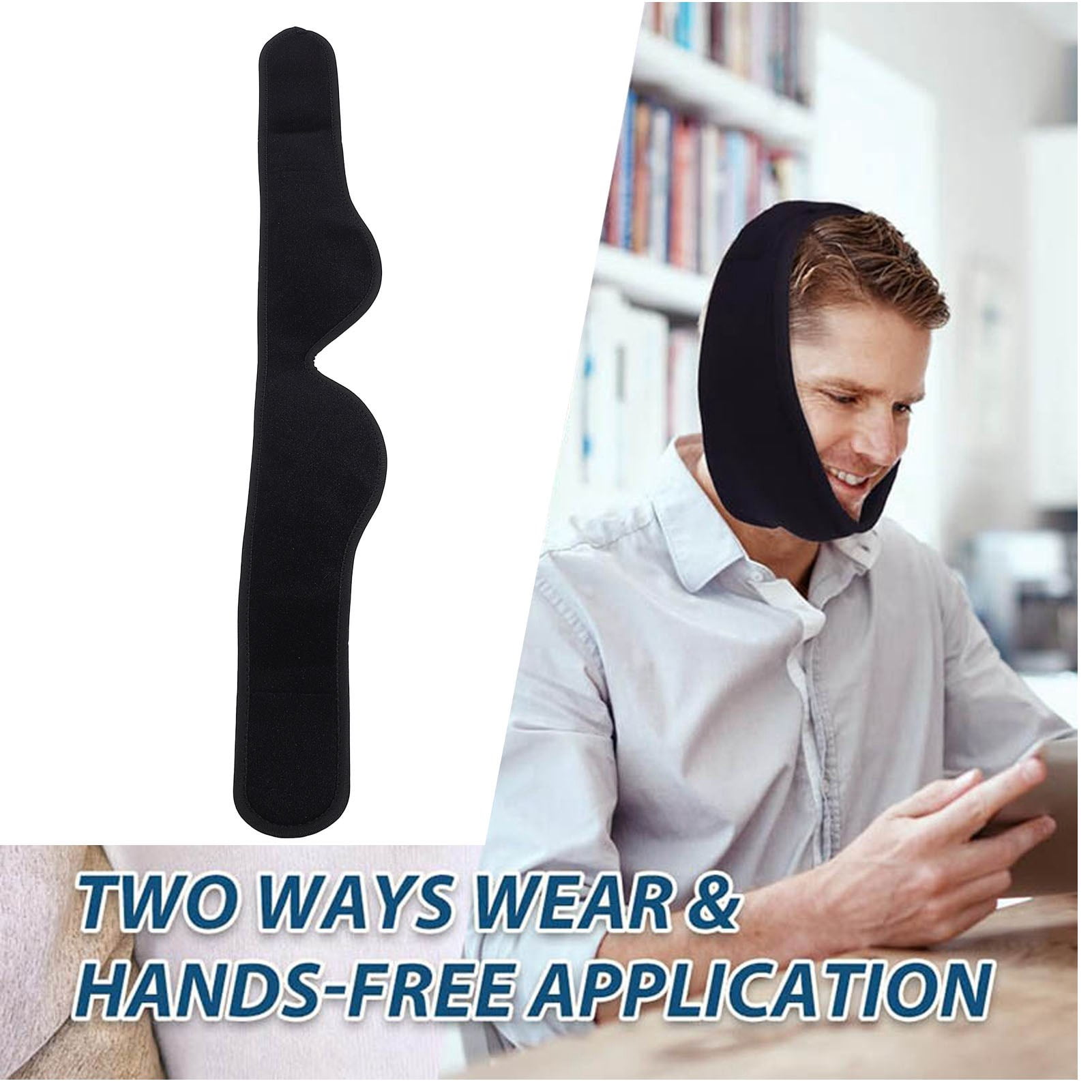LAZIOEGR Face Ice Pack Wrap with 4 Hot Cold Gel Packs for Jaw Wisdom Teeth Relief Oral Facial Surgery Pain Management Black 8.6 x 5.1 x 1.5 inches / 22 x 13 x 4 cm