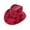 Red #037, variant on Women'S Plaid Western Fedora Hat With Rope Trim Small Brim For Costume Parties Dress-Up Play Stylish Summer Headwear Brown One Size
