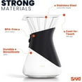 thumbnail image 3 of SAKI Pour Over Coffee Maker - Brew Dripper with Rubber Handle - Portable Hand Drip Brewer - (24 Ounce/700 ml), 3 of 8
