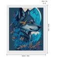 thumbnail image 2 of Diamond Art Kits for Adults, Blue Iceberg Leaf WolfDiamond Painting Kits for Beginners, Frameless Round 5D Full Drill Diamonds Art Gem Art Crafts Home Decor Gifts, 2 of 8