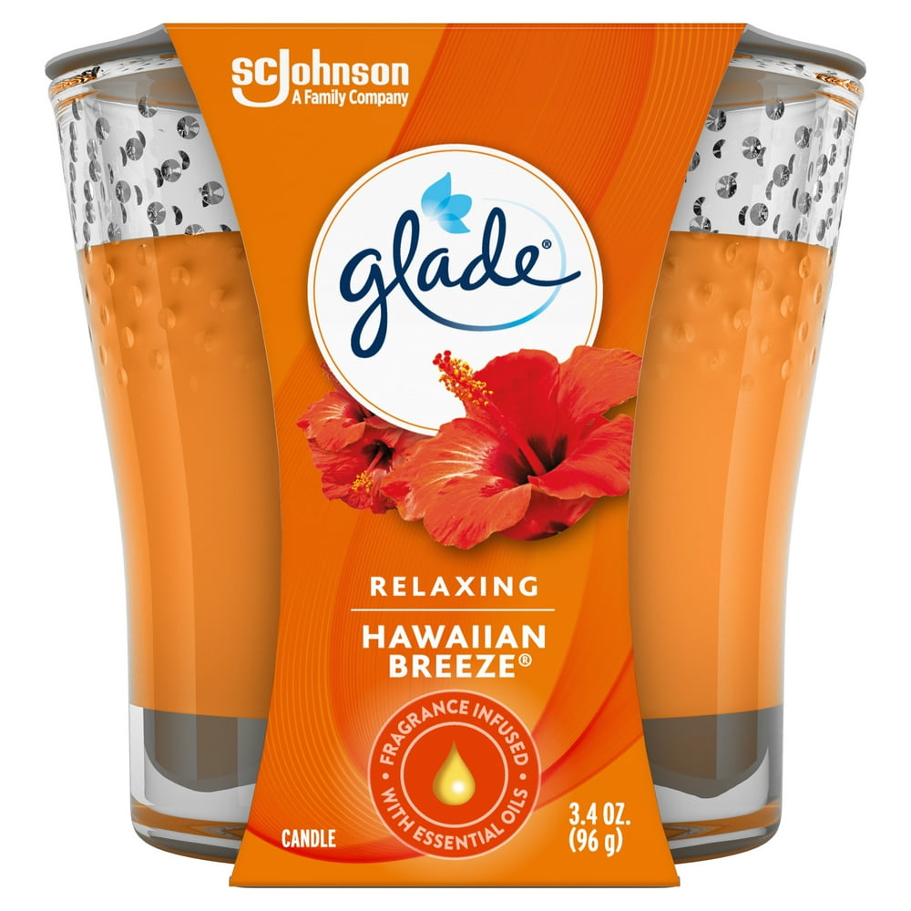 Glade Jar Candle, Hawaiian Breeze, Quickly Fills Rooms With Essential