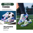 thumbnail image 2 of ColorStorm Men’s Soccer Cleats, Lightweight Football Boots for Speed Training, Colorful Geometric Stud Shoes, Pro Grip Sport Shoes for Turf Grass Field, Durable Athletic Sneakers, 2 of 4