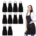 thumbnail image 3 of Paquete de 10 delantales con peto - Delantal unisex a granel con 2 bolsillos Roo lavables para kit Craft, 3 of 5