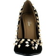 thumbnail image 3 of BELLA LUNA Womens GIANINA Gold Studs Fashion Pumps Shoes, 3 of 4