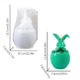 thumbnail image 3 of Xuewenshw Résine DIY 3D Lapin de Pâques Silicone pour Décorations de Bougie (3) Ensemble de Résine Silicone, 3 of 7