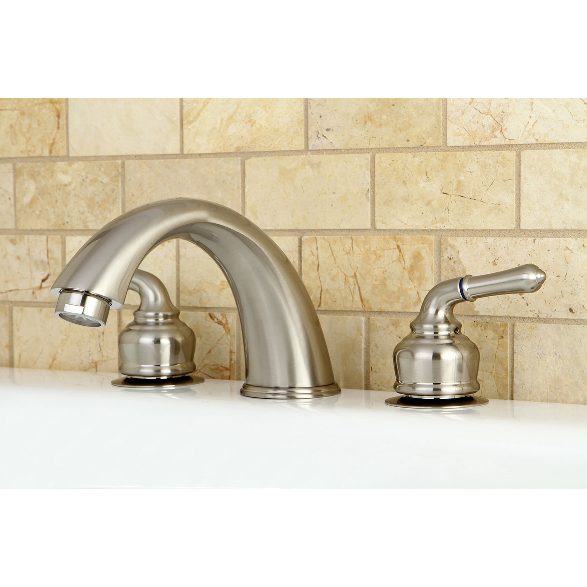 Kingston Brass KC368 Magellan Two-Handle Deck Mount Roman Tub Faucet, Brushed Nickel