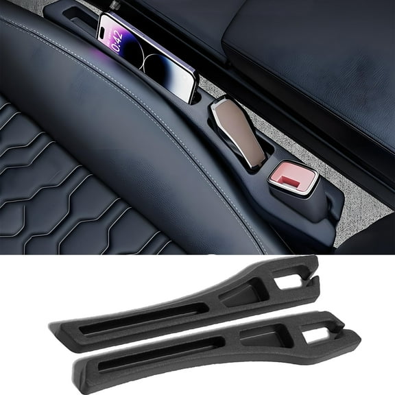 jQMUHLC 2PCS Car Seat Gap Filler Organizer,Multifunctional Car Gap Filler Organizer Storages, Car Organizer Phone Key Avoids Things Falling