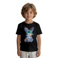 thumbnail image 3 of MUXiin Easter T Shirts for Kids Girls Bunny Eggs Short Sleeve T Shirt Casual Happy Easter Tee Shirt Clothes for Girls (Black,9-10 Years), 3 of 5