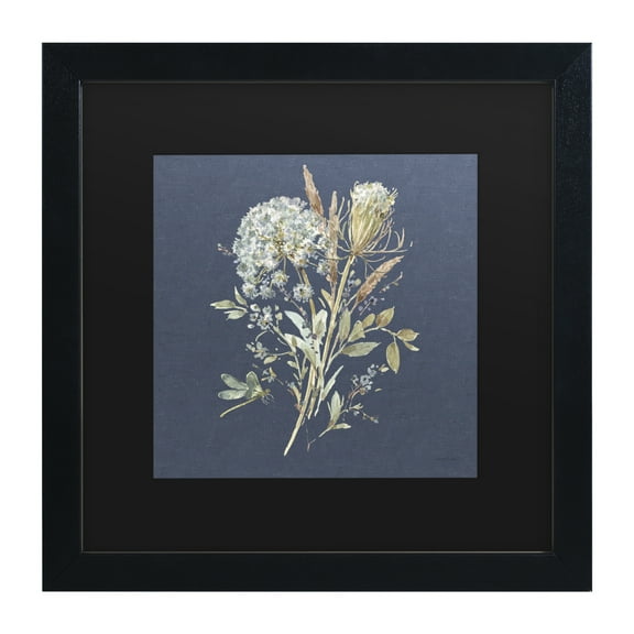 Lisa Audit 'Bohemian Blue 05 on blue' Matted Framed Art