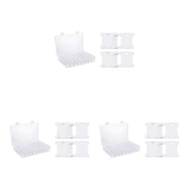 Maytalsory Easy Organization DIY Fashion Stitch Embroidery Kit 2436 Grids And Large Capacity Durability Box+100 Bobbins 3Set