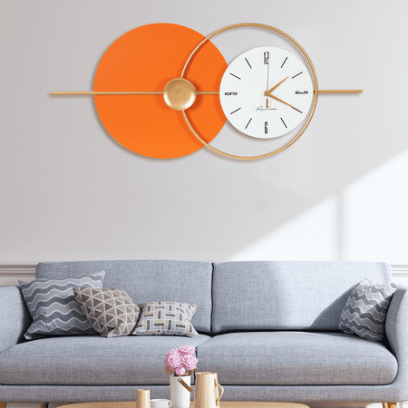 Silent Wall Clock, 20 d B Quiet Operation with Arabic Numerals, Iron and Glass Construction, Perfect for Silent Wall Clock, 20 d B Quiet Operation with Arabic Numerals, Iron and Glass Construction - a 0 b