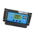 thumbnail image 3 of Controlador de carga solar de 30 A, regulador inteligente de batería de panel solar con puerto USB dual y pantalla digital., 3 of 14