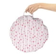 thumbnail image 2 of Vintage Valentine Round Floor Cushion with Handle, Hearts and Rounds on Curvilinear Lines, Decorative Pillow for Living Room & Dorms, 18" Round, Pale Pink Pink, by Ambesonne, 2 of 4