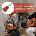 thumbnail image 3 of PAMINGONO Mini Acoustic Guitar - 21 Inch 6-String Wooden Instrument For Beginners, Children - Coffee Present, 3 of 6