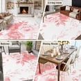 thumbnail image 5 of 5'x8' Area Rugs, Pink Floral Art Indoor Outdoor Area Rug for Living Room Bedroom, Watercolor Botanical Spring Flowers Washable Bathroom Rugs Kitchen Floor Carpet Mats Home Decor Aesthetic, 5 of 8
