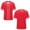 Red, variant on Women's Classic Baseball Jersey Button Down Short Sleeve V-Neck Hip Hop Athletic Shirt White L