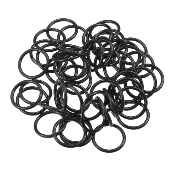 Unique Bargains 50 Pcs 16mm ID x 2mm CS Universal Car O Ring Seal Gasket - Car - Faucet Repair Trucks - NBR Rubber Black