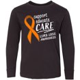 thumbnail image 3 of Inktastic Support Educate Care Limb Loss Awareness Orange Ribbon Long Sleeve Youth T-Shirt, 3 of 5