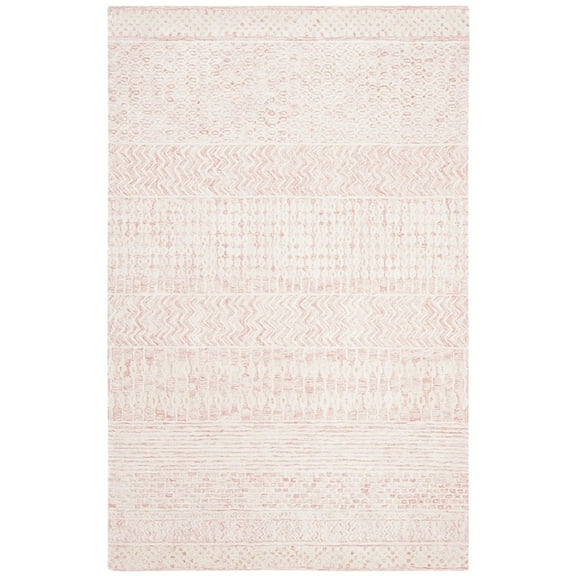SAFAVIEH Glamour Andreas Geometric Area Rug, Light Pink/Ivory, 6' x 6' Round