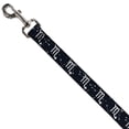 thumbnail image 2 of Buckle-Down Pet Leash, Dog Leash, Zodiac Scorpio Symbol Constellations Black White, 6 Feet Long 1.0 Inch Wide, 2 of 2