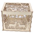 thumbnail image 6 of Greeting Card Organizer Boxes, 11.8 x 9.5 x 8.9in DIY Wooden Couple Deer Wedding Card Case with Key Lock Sign in Box Decoration Box for Gift Boys Girls, 6 of 8