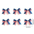 thumbnail image 3 of 6 Inch Patriotic Bows 5.91x6.3in Red White Blue Fabric Wreath Decor for 4th of July Independence Day Door Wall Gift Wrapping (Multicolor)​, 3 of 6
