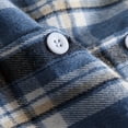 thumbnail image 5 of Juesizh Flannel Plaid Shirt for Men Button Down Lapel Jacket Fashion Casual Long Sleeve Fall Winter Shirts, S-2XL, 5 of 8