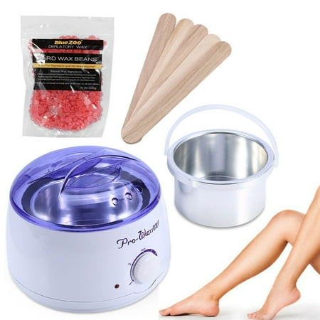 Hair Removal Waxing Kit Wax Heater With 100g Strawberry Hard Wax