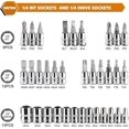 thumbnail image 4 of 46 In 1 Ratchet Screwdriver & Socket Set | Combination Wrench, Auto Repairing Bike Tool Kit Set | Flat, Fixed Square & Hex End | Box Application: Vehicle Maintenance & Repair | Tool Kit, 4 of 5
