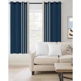 thumbnail image 2 of Navy Blue Beige Striped Blackout Curtains for Bedroom Living Room Darkening Curtains 96 Inches Long Modern Farmhouse Retro Lines Window Curtain 2 Panels Set Window Treatment Grommet Drapes 52"x96", 2 of 9