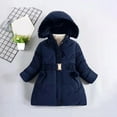 thumbnail image 2 of Mercatoo Girl's Fleece Lined Long Parka Puffer Coat Kids Winter Sherp𝐚 Thicken Ski Jacket Detachable Fu𝗿 Trim Hood Windbreaker, 2 of 4