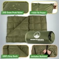 thumbnail image 3 of Wakeman Outdoors 78x52” Down Camping Blanket Packable Ultralight Travel Blanket with Bag, Green, 3 of 5