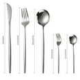 thumbnail image 3 of Snmubt Stainless Steel Knife Fork And Spoon Cutlery 30 Piece Steak Knife Fork And Spoon Set (Silver), 3 of 6