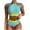 Green, variant on Swimsuits for Women Two Piece Women's Sexy Split Bikini Two-Piece Color Matching Beach Padded Bra Swimsuit