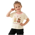 thumbnail image 4 of Agkizg Girls Graphic Tee Short Sleeve Crewneck Top for Toddler Girls Cute Casual Summer T-Shirt, Sizes 4-5 Years, 4 of 4