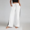 thumbnail image 2 of Enjoytime Wide Leg Pants Woman Solid Color Drawstring Waist Trousers Workout Loose Pants with Pockets, 2 of 8