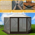 thumbnail image 4 of Dextrus 12x12ft Camping Gazebo with Mesh Windows and Carry Bag, Portable Pop up Canopy Outdoor Tent for Camping, Picnic, Backyard Party, 4 of 5