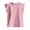 Pink, variant on fatyb Girls Ruffle Short Sleeve T Shirts Summer Thin Cotton T-Shirts Casual Plain Kids Girls Tee Blouses