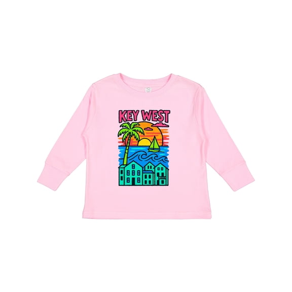 Inktastic Key West Sunset Tropical Vibes Boys or Girls Long Sleeve Toddler T-Shirt