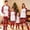 ZQR3-Red, variant on Meichang Matching Family Christmas Pajamas Set 2-Piece Holiday Sleepwear Cute Snowman Letter Print Long Sleeve Top with Pants Soft Family PJs