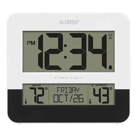 La Crosse Technology BBB82684 Two-Tone Atomic Digital Clock with Temperature