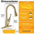 thumbnail image 6 of Sunrinx Motion Sensor Kitchen Faucet Pull Down Sprayer Brushed Gold High Arc Touchless, 6 of 14