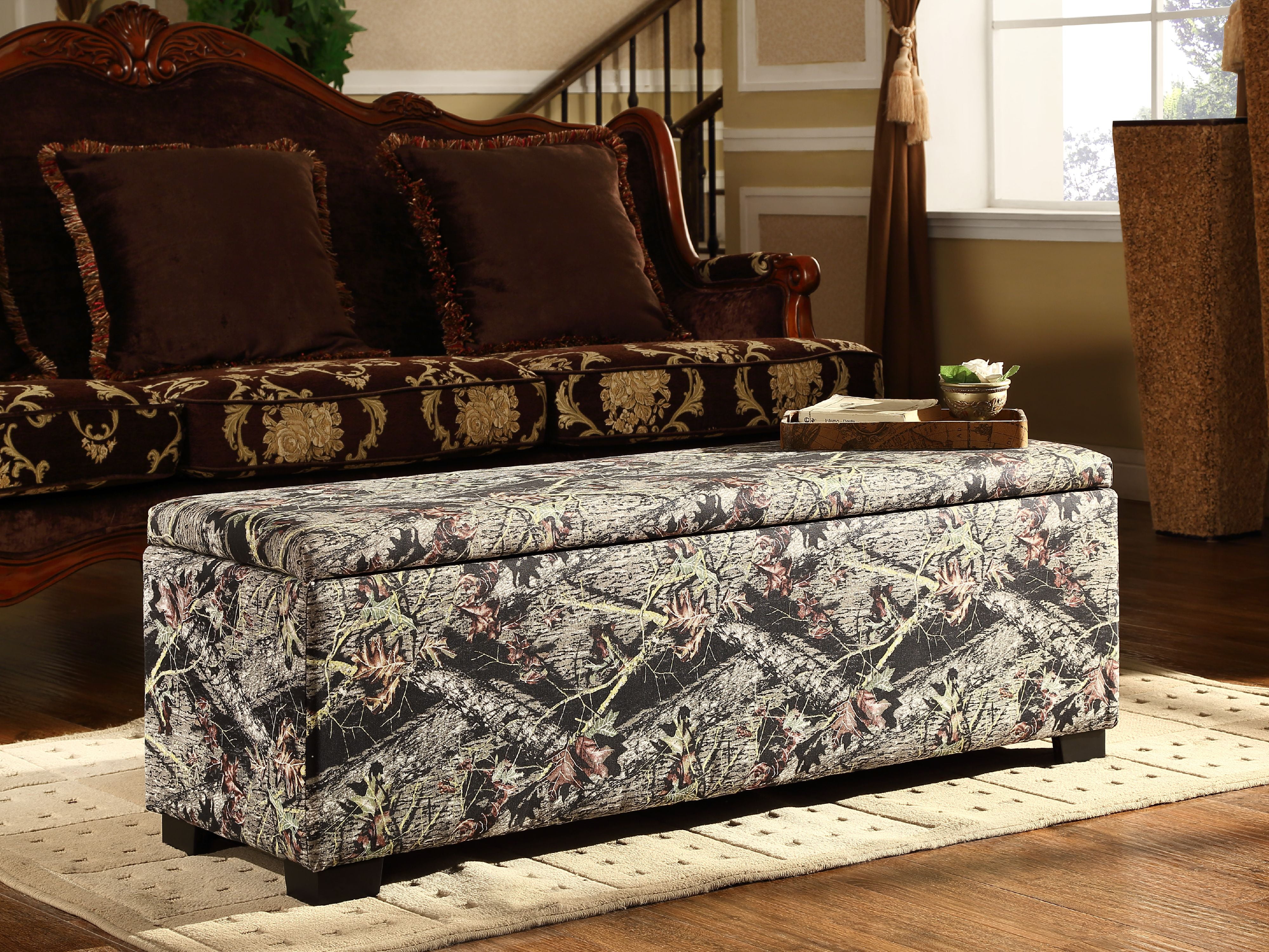 Gun concealment bench storage ottoman deals